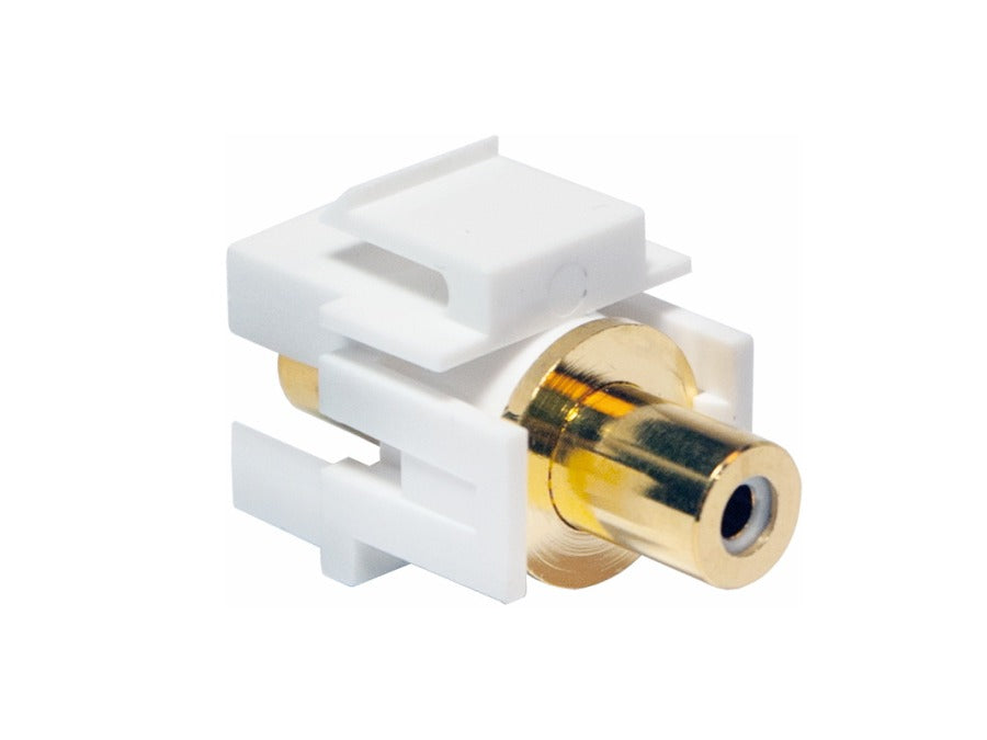 Keystone RCA stik (Hvid) - 2 x RCA hun, Hvid