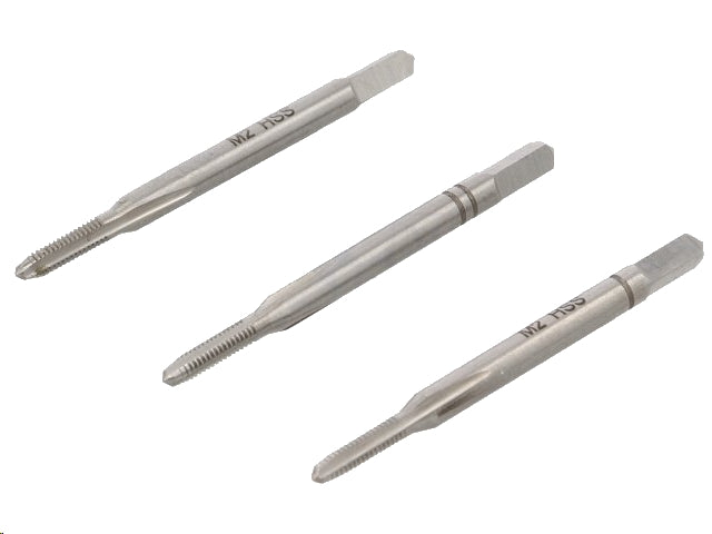 HSS gevindskære snittap-sæt - M2, 8mm dyb (3 dele)