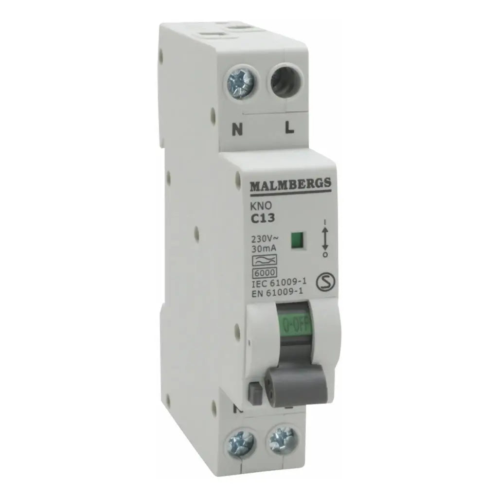 KOMBIRELÆ, 1P+N, 1 MODUL, 13A