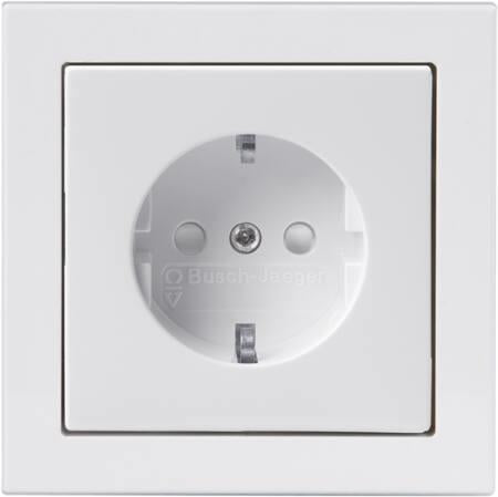 ABB SCHUKO STIKKONTAKT 16A HVID KOMPLET