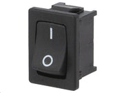 Vippekontakt - OFF-ON, 12A, 4,8mm spadestik, Sort