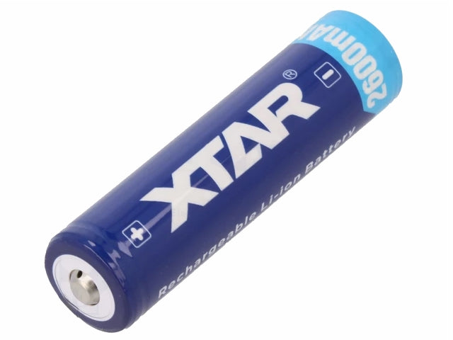 18650 LiION batteri - 3,7V / 2600mAh (4,5A), m. beskyttelse
