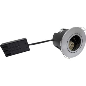 Uni Install ECO, GU10, rund, børstet alu (10 stk. pakke)