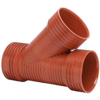 Uponor Double/Rib2 250 x 250 mm 45 gr. PP-grenrør, u/gummiringe