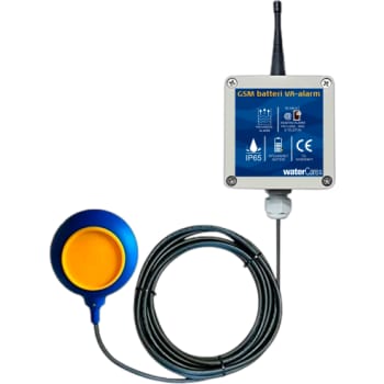 WaterCare universal GSM SMS-alarm m/vippe/antenne, batteri