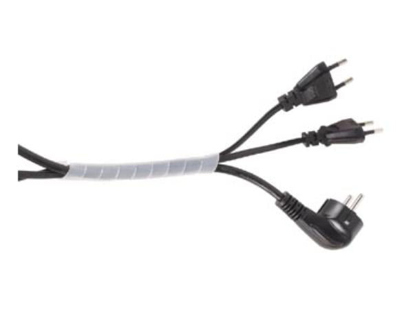 Spiral kabelsamler - 10m / Ø10mm (transparent hvid)