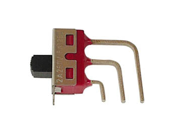 Miniature skydekontakt - 1P ON-OFF-ON, 90° printben