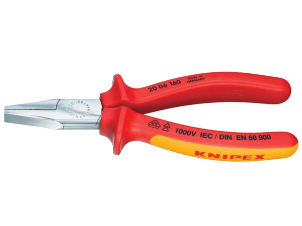 Præcisions elektronikgribetang - 160mm Flad (1000V)