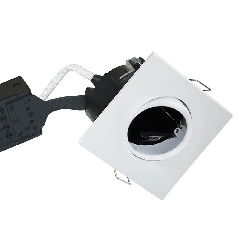 Pro Uni Install m. GU10 fatning - Firkantet, hvid