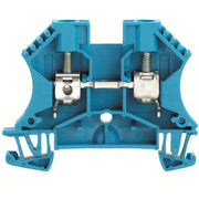 WDU  gennemgangsklemme 6mm² blå for dinskinne