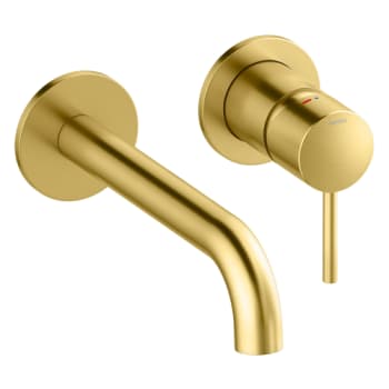 Udvendige dele til indbygning håndvask. 180 mm tud. Børstet