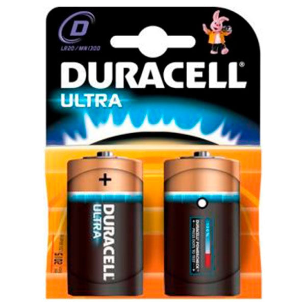 Duracell batteri D Ultra Power 1,5V - 2 stk.