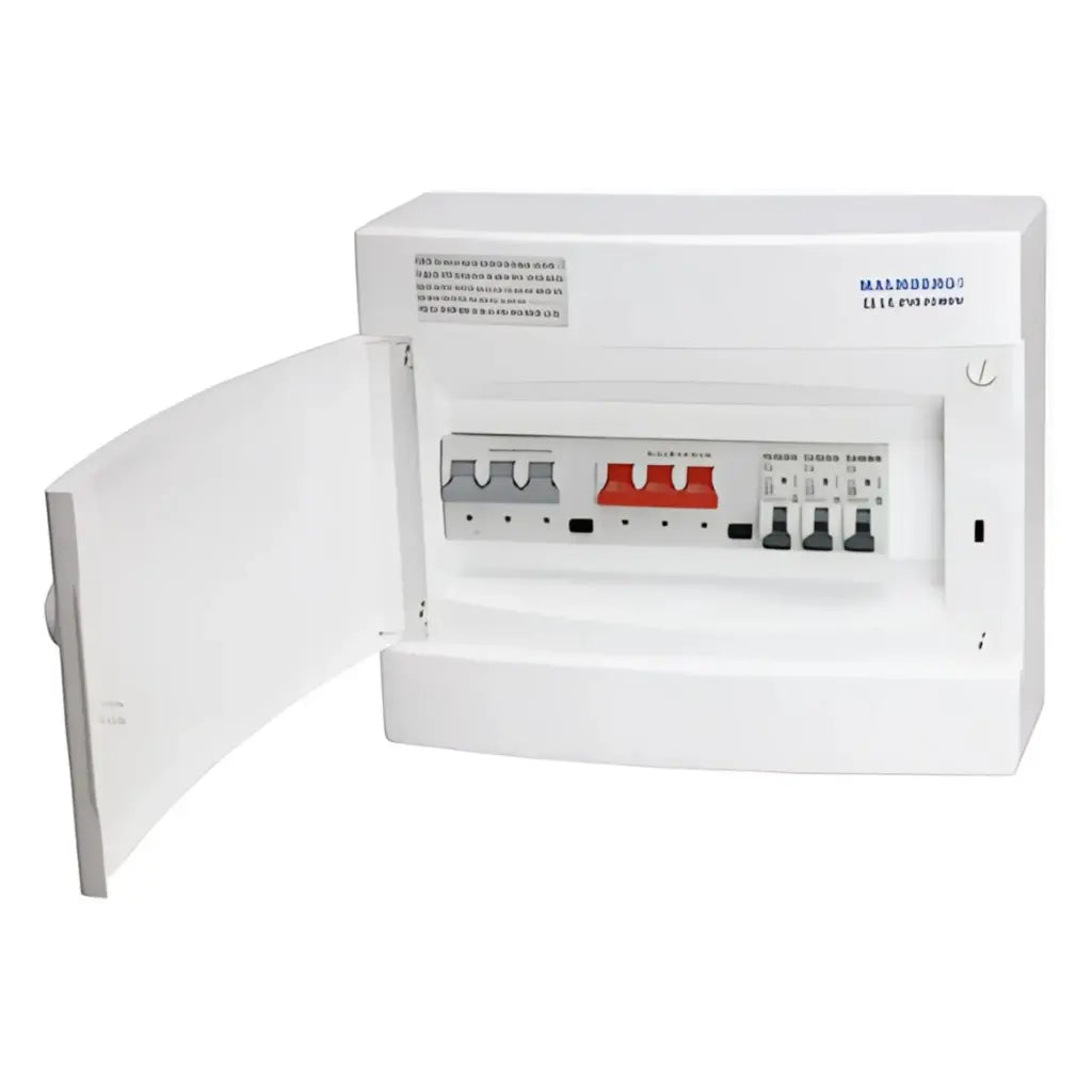 Færdigmonteret gruppetavle - 1xKombi 16A 3P+N + 1xKombi 10A 3P+N + 3xKombi 10A 1P+N