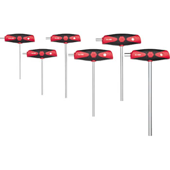 Wiha stiftnøglesæt ComfortGrip, tværgreb og sideudgang, 6 stk.