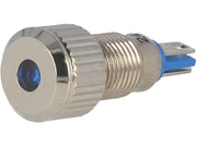 LED panel kontrollampe - 24V, IP67, Blå (Ø8mm hul)