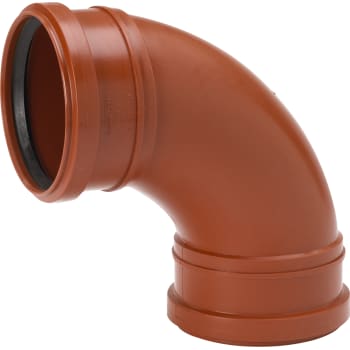 Uponor 110 mm 88 gr. PP-kloakbøjning med 2 muffer