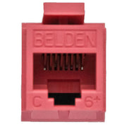 Modular jack K6 utp GF key - rød