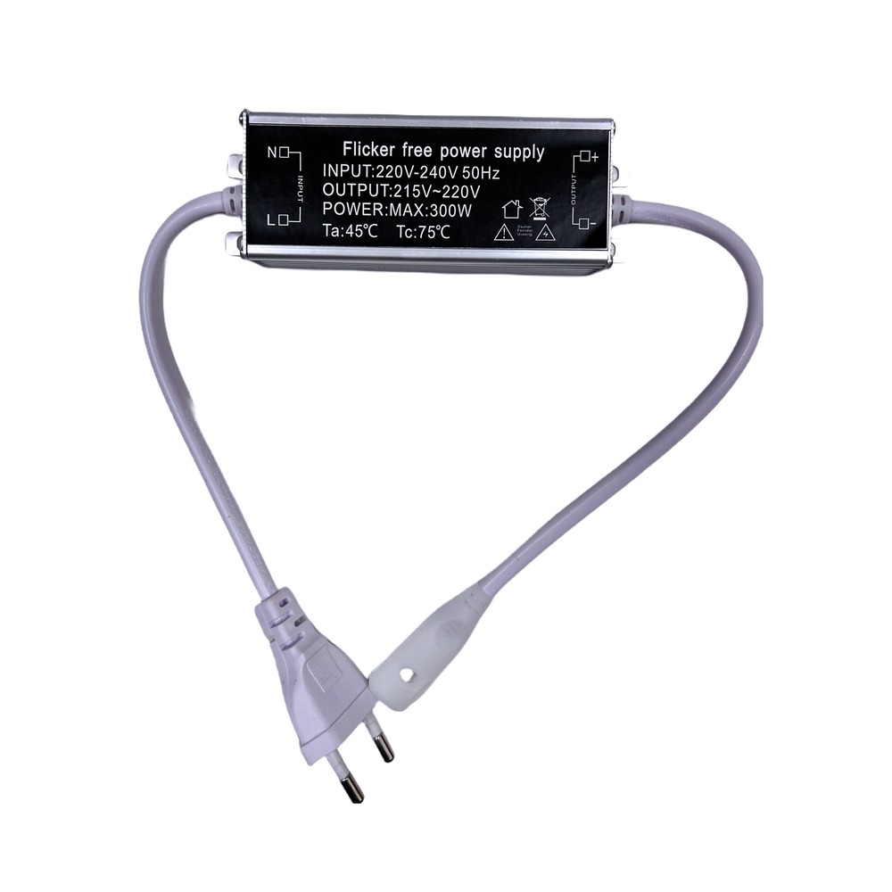 230V LED Strip Clip-On Neonflex - Pakke med 8x16 Flicker Free Stik, Inkl. Endeprop