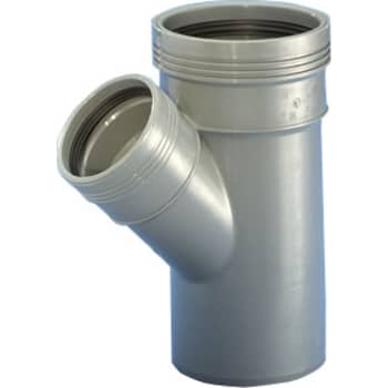 Wavin grenrør Ø110x75mm 45°, grå PP