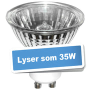 28W lyser som 35W Øko-halogenpære 230V GU10 Alu