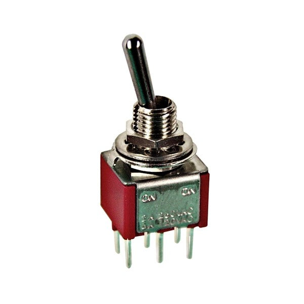 Vippekontakt - 2P ON-OFF-ON, printmont.