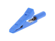 Prof. Isoleret krokodillenæb til 2mm bananstik, Blå