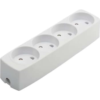 4-Stikdåse U/J hvid