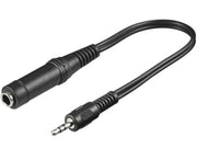 Audiokabel - 3,5mm st. JACK han - 6,35mm st. JACK hun (0,2m)