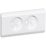 Opus 66 afdækning til dobb. stikkon. planforsænket hvid