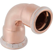 18 mm Bøjning CU 90° muffe/muffe Mapress