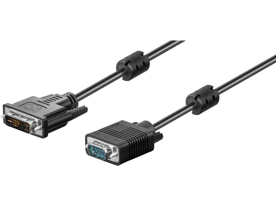 DVI-A/VGA kabel - FullHD, DVI-I (12+5) han > VGA han (3m)