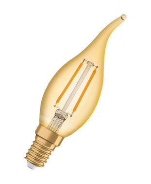 OSRAM Vintage 1906 LED kerte vindstød 2,5W/825 (22W) E14 guld