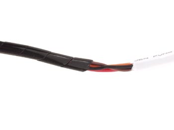 Spiral kabelsamler - 10m / Ø6mm (sort)