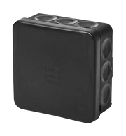 F-9 forgreningsdåse 85x85x37mm - Sort