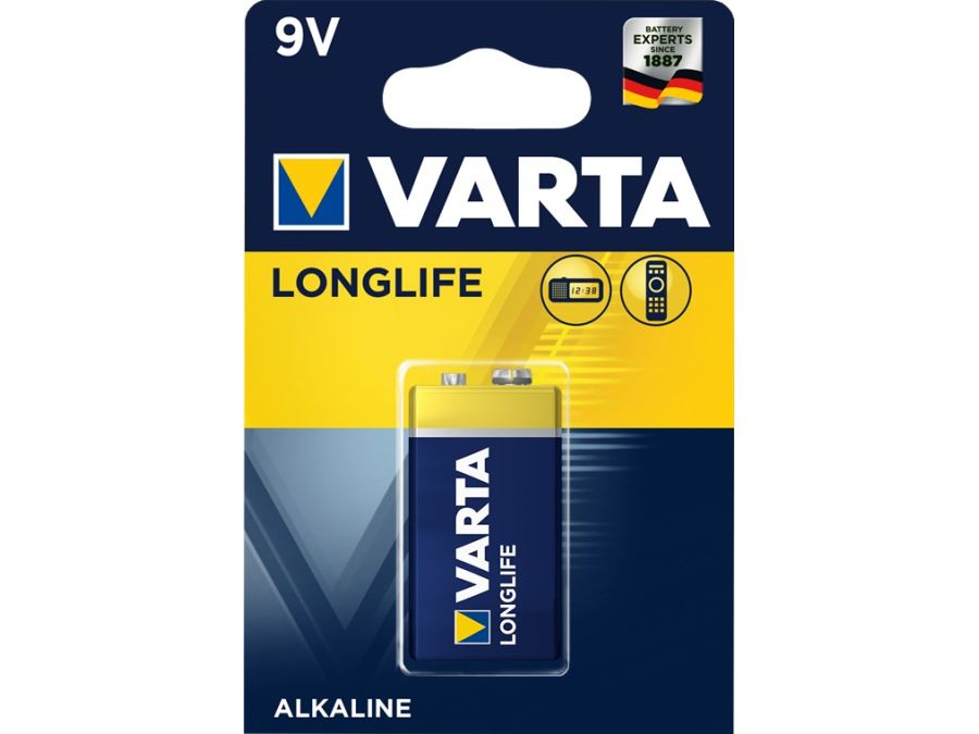 Longlife Alkaline E-blok batteri - 9V (1 stk.)