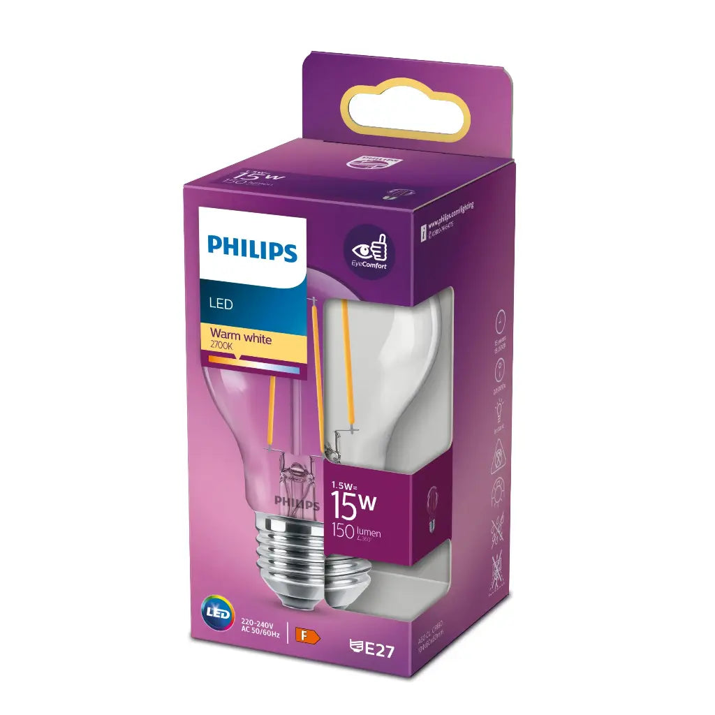 Philips LED 1,5W (15W) E27 2700K 150lm
