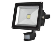 LED facadespot m. PIR - 30W EPISTAR, Varm Hvid (3000K), Sort