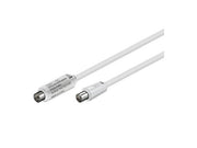 Ground breaker - Galvanisk isolator COAX han/hun Hvid (1,5m)