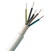 Installationskabel - 5x1,5mm² Ø12,5mm, Grå (metervare)