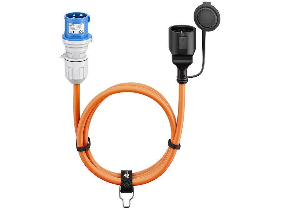 CEE adapterkabel - CEE7/3 hun til 3P CEE han (1,5m)