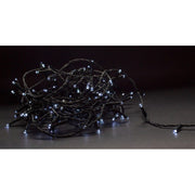 4 meter iskrystal kold hvid LED lyskæde til udendørs brug - 180 LED, IP44, 230V