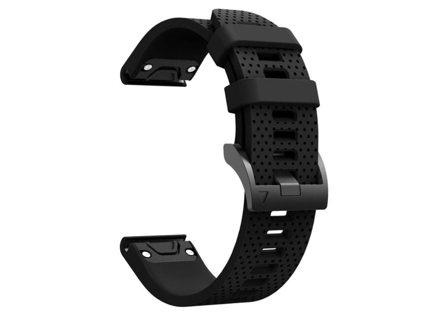 Urrem til Garmin Fenix 6S / 5S - 20mm silikone, Sort