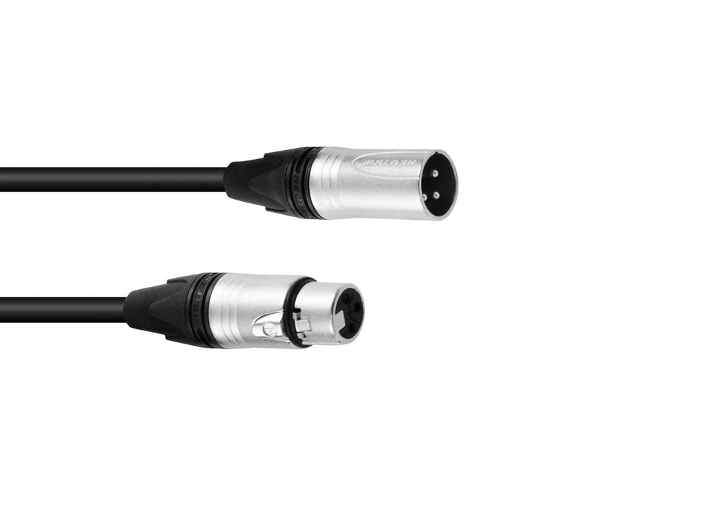 Prof. DMX kabel - 3P XLR han/hun, Neutrik (5m)