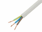 Plastkappeledning - 3x2,5mm² H05VV rund, HVID (metervare)