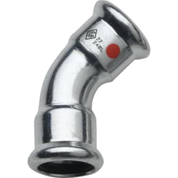 22 mm TURBO Steel bøjning 45G. muffe/muffe