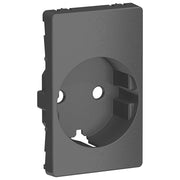 LK Fuga afdækning til 1½m stikkontakt med sidejord - koksgrå