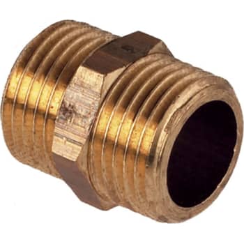 1.1/4" afzinkningsfri messingbrystnippel