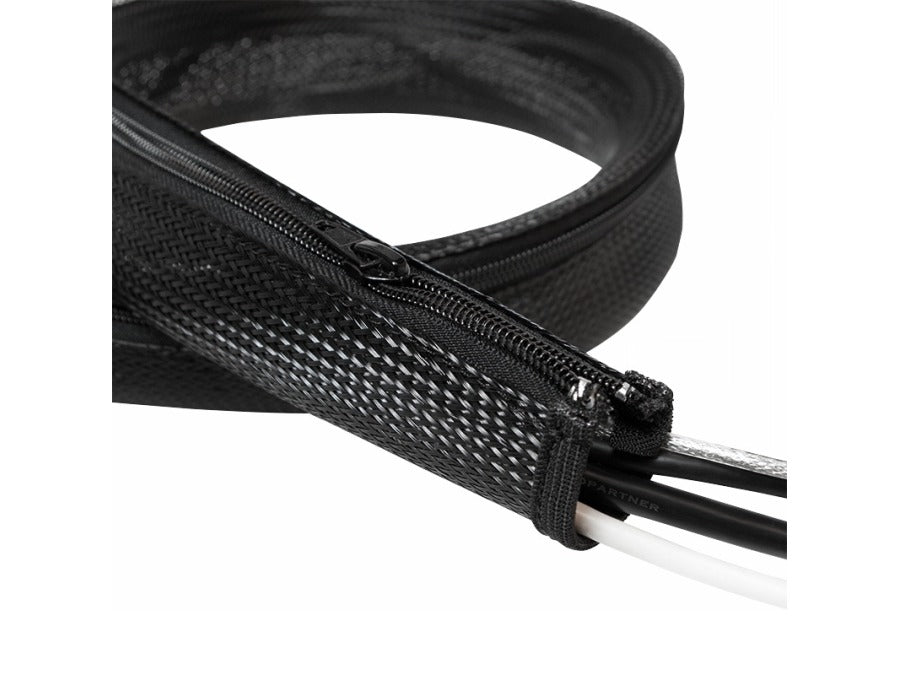 Kabelsok m. lynlås - 50mm bredde, Sort (2m)