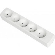 Stikdåse - 5 x DK blindjord, Hvid (u. ledning)