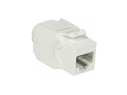 Keystone RJ45 fatning 180° - CAT6a uskærmet (Toolless), Hvid
